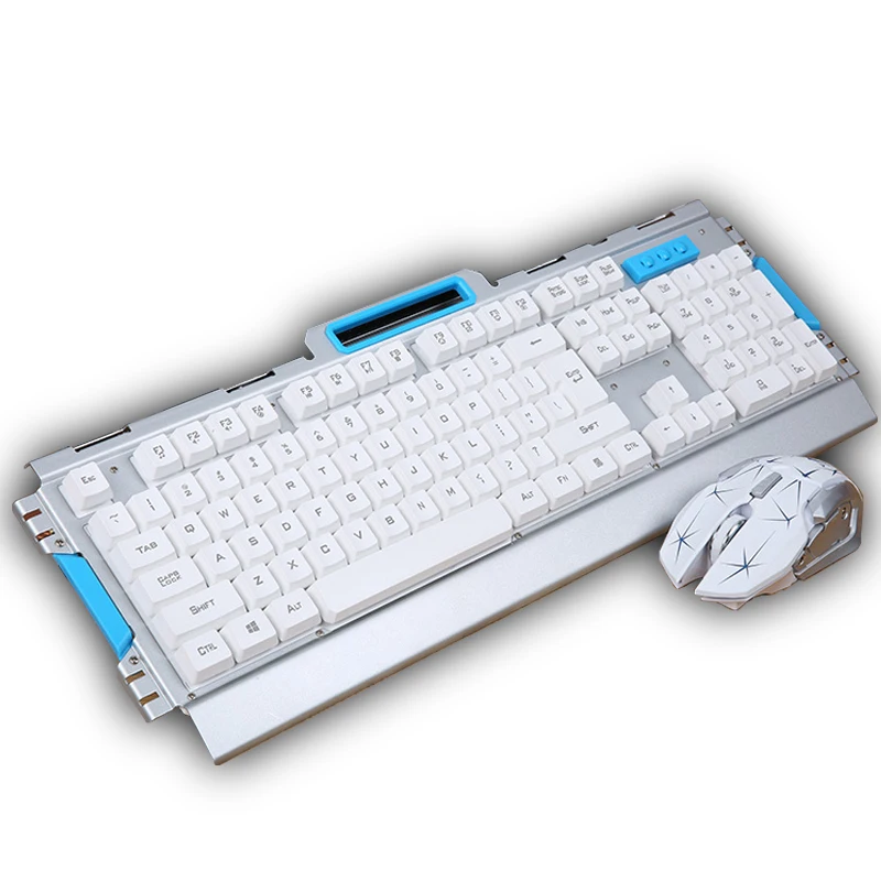 2.4G wireless Multimedia Ergonomic Usb Gaming Keyboard Mouse Combo illuminated 2400DPI Optical Gamer Mouse Sets + Mouse Pad