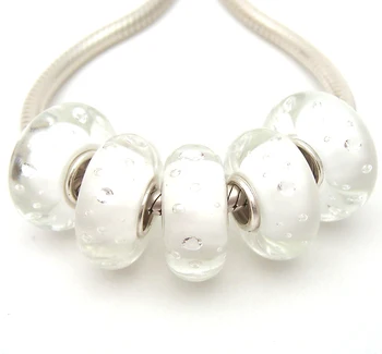 

JGWGT 770 5X 100% Authenticity S925 Sterling Silver Beads Murano Glass beads Fit European Charms Bracelet diy jewelry Lampwork