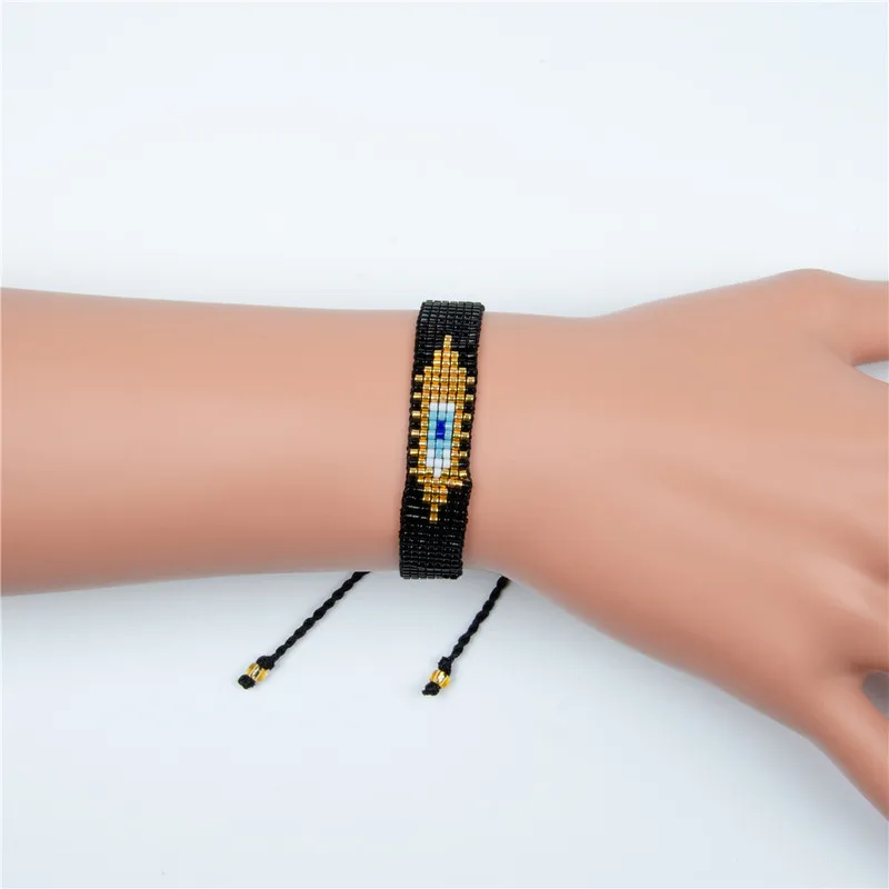 SHINUSBOHO браслет для мужчин геометрический MIYUKI сглаза браслет для женщин Lucky Eye Pulseira Ювелирные изделия дружба манжеты браслеты