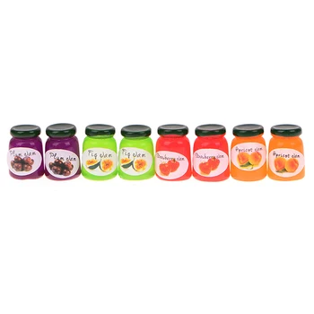 

8Pcs Resin Plasticine Slime Bead Making For Slime Charm Fruit Candy Canned jam Dollhouse Food DIY Scrapbooking Craft