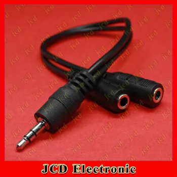 

ChengHaoRan 10PCS 3.5 male plug to double 3.5mm double audio cable 1 to 2 male to female,MA-047