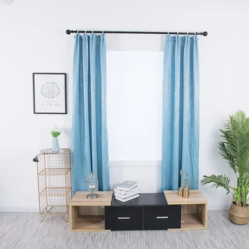 

Kitchen Curtains Nordic Velvet Hemp Drapes Solid Color Blackout Curtains Modern Living Room Linen Bedroom Curtain Decorative