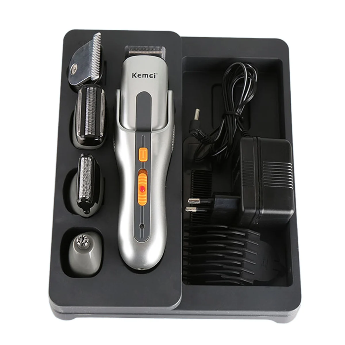 

KM-680A 5 in 1 New Cutter Electric Hair Clipper Rechargeable Hair Trimmer Shaver Razor Cordless Adjustable Clipper 220-240v
