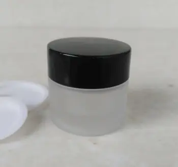 

300pcs/lot 5G Empty small frosted Glass Sample Bottle, 5ML cosmetic skincare container Wholesale