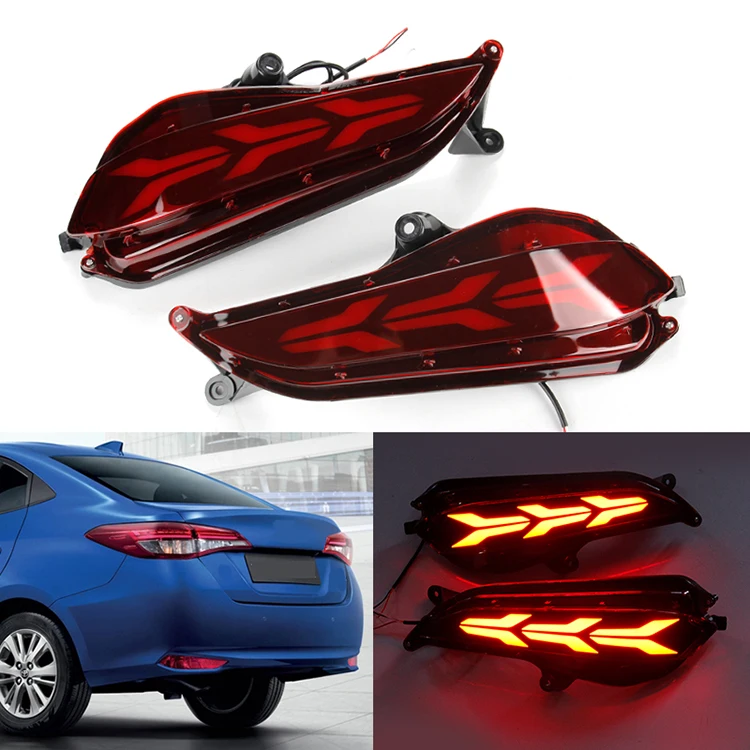 AKD светодиодный задний бампер фары для Toyota Yaris задние ходовые огни тормозные огни поворотные сигнальные огни