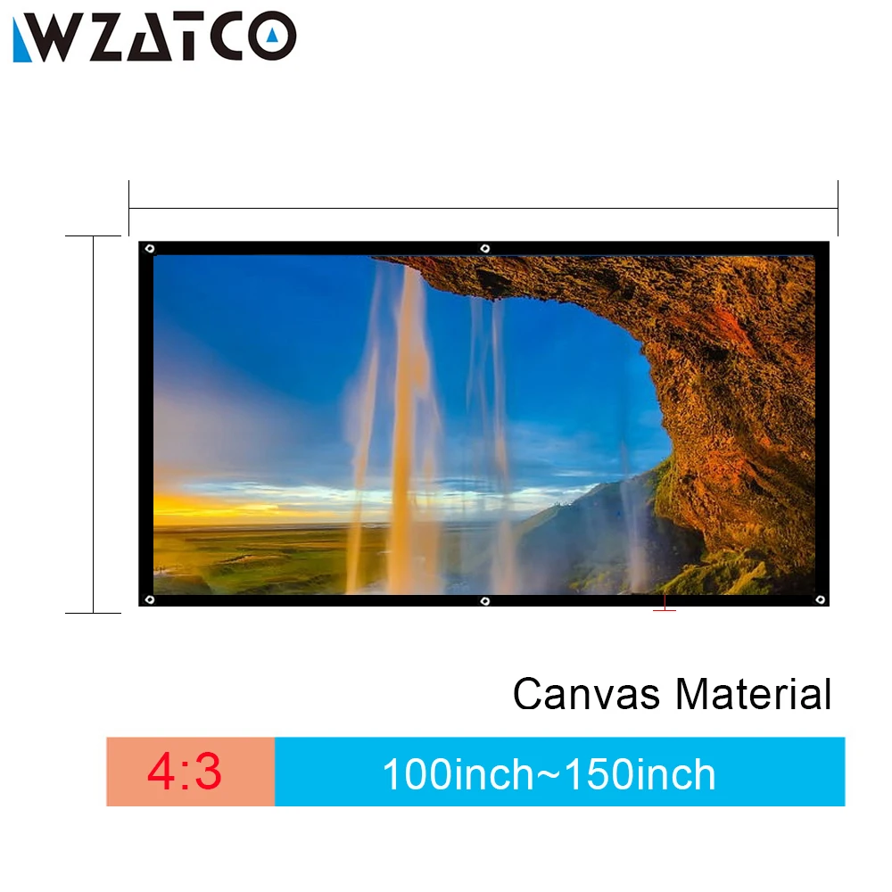 4 3 WZATCO projection screen Canvas Material