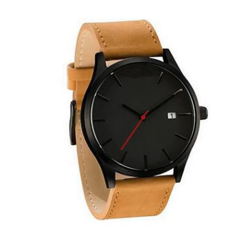 Дизайн, мужские часы с простой пряжкой, мужские спортивные повседневные кварцевые наручные часы, Relogio Masculino