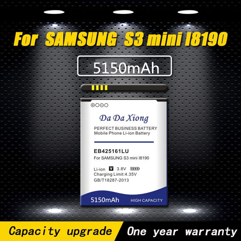 Аккумулятор для телефона EB425161LU 5150 мАч Samsung galaxy s3 mini i8190 i699 ace 2 i8160 S7562 S7562I S7568 i8190N i739