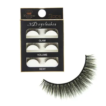 

One Pieces Long Magnetic Eye Lashes Makeup Black 3D Reusable False Magnet Eyelashes Artificial fiber
