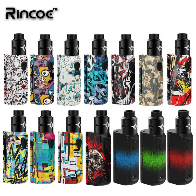 

New arrival Rincoe Manto mini RDA 90W kit powered by Single 18650 cell Electronic cigarette kit vs thor mod/ thor mod