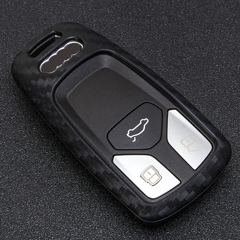 Чехол для автомобильного ключа с узором из углеродного волокна держатель Audi A4 B9 Q5