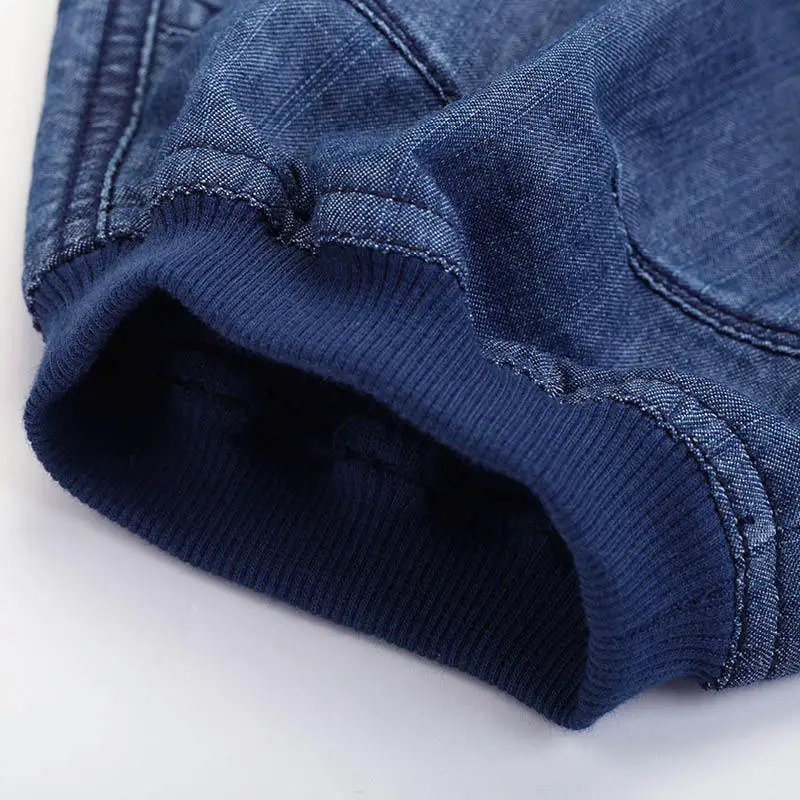 Slim Woman Short Denim Summer Knee Length Capri Jeans Plus Size Mom Jeans Elastic Waist Thin Women Harem Pant Jean Push Up Denim