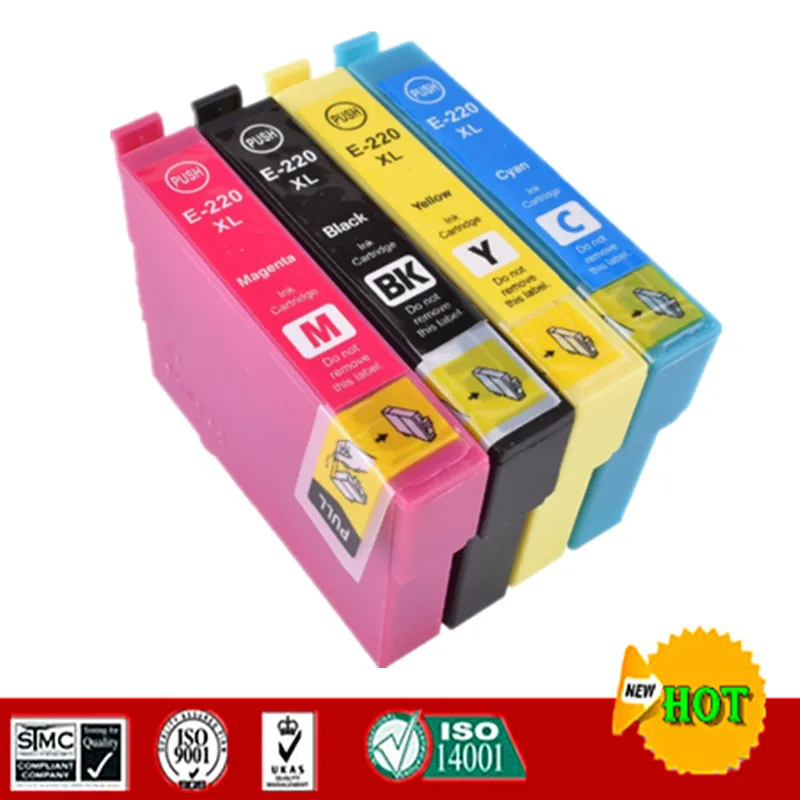 Совместимый чернильный картридж для T220XL 220XL подходит Epson WF 2630 2650 2660 2750 и т.