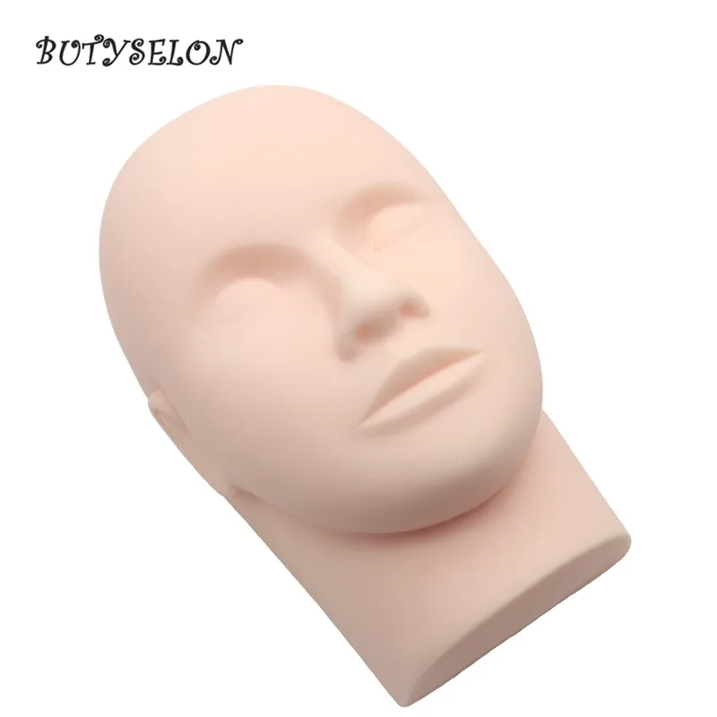 Rubber Practice Training Head Eyelash Extension Cosmetology Mannequin Doll Face Head For Eyelashes Makeup Practice Model