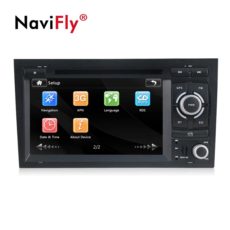 Cheap NaviFly Car DVD player multimedia radio audio For Audi A4 2002-2008 with GPS Navigation Ipod Canbus camera DVR BT RDS A4 1
