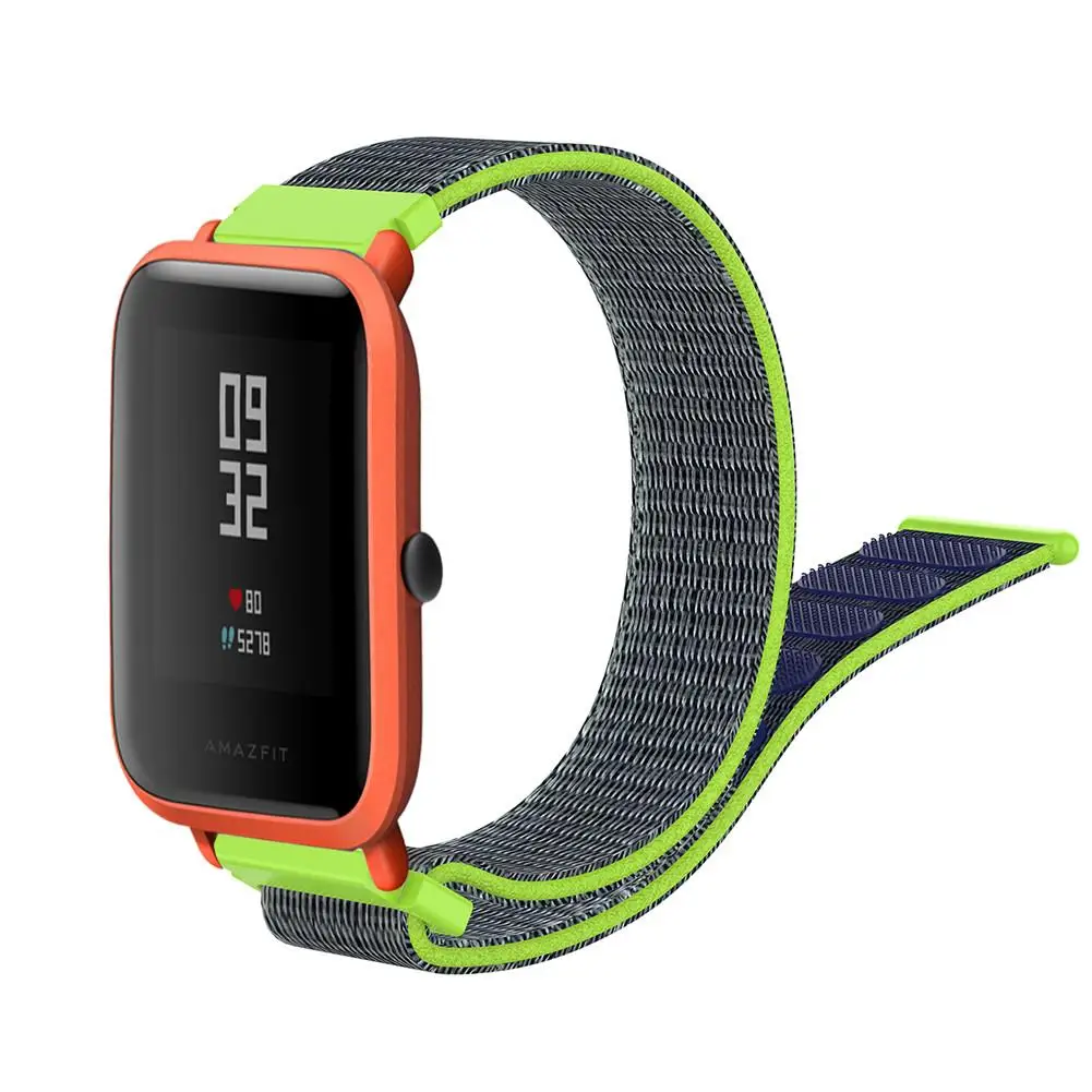 Для Amazfit Bip сменные ремешки спортивные Молодежные нейлоновые ремешки на петельках модные наручные браслеты для Amazfit Bip сменный ремешок Fashi