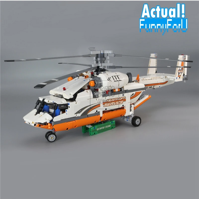 

LEPIN 20002 1060PCS Technic Heavy Lift Helicopter Building kits Blocks Bricks toys For Children Gifts brinquedos legoINGly 42052