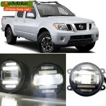 

EEMRKE Car Styling for Nissan Frontier 2005-2015 2 in 1 Double LED DRL Cut-line Lens Fog Lights Daytime Running Lights