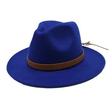 OZyc осень зима Женская Солнцезащитная шляпа мужская фетровая шляпа Классическая широкополая фетровая мягкая женская шляпа в форме колпака Chapeau Имитация шерсти шапка