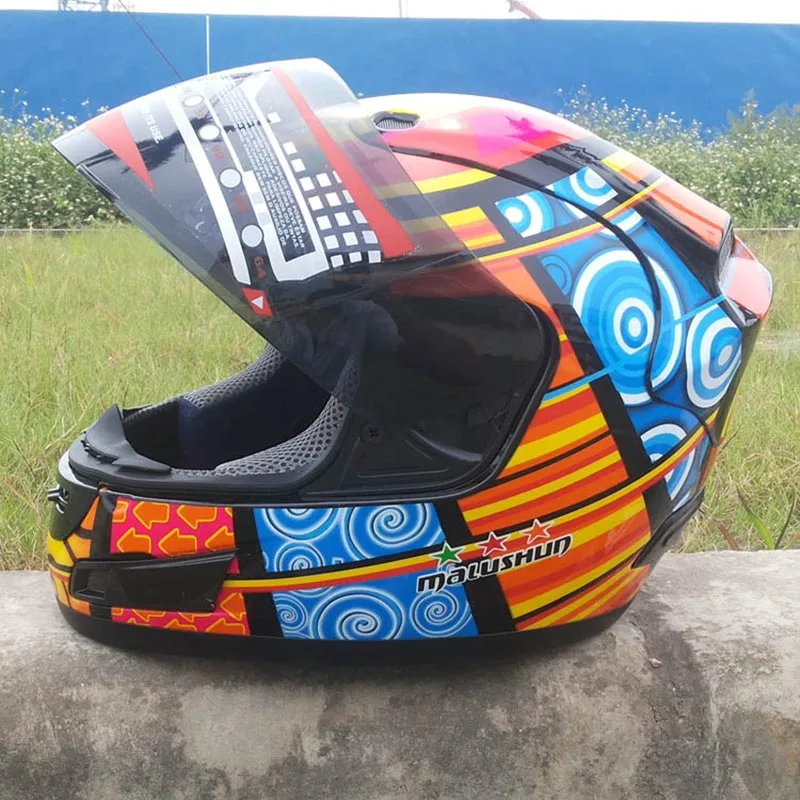 Мотоциклетный шлем Malushun Valentino Rossi Kart racing Шлем с полным лицом для мужчин motociclistas
