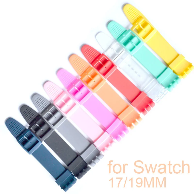 

Replacement watchband watch band strap for Swatch strap 17mm and 19mm High quality - Please mark size and color