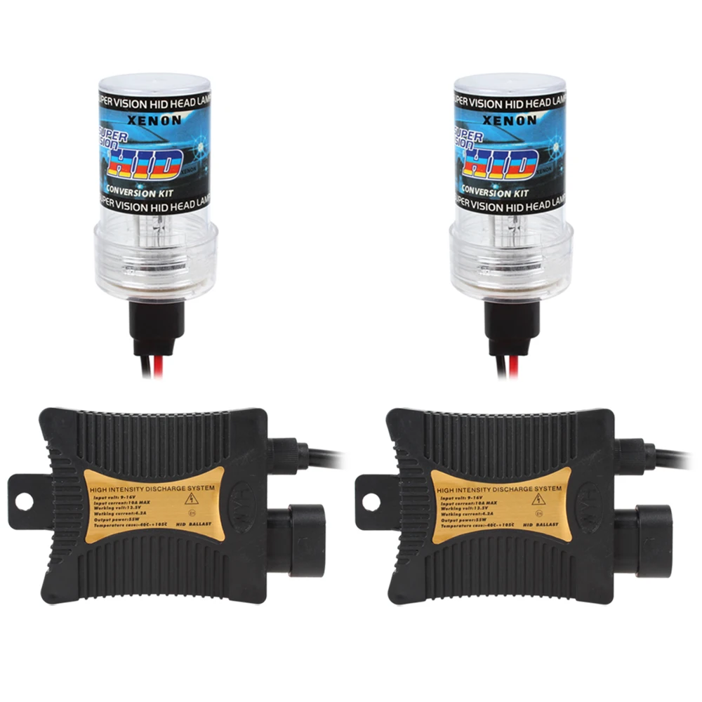 12V 55W 3200LM 2 x 9005 Hb3 HID Xenon Bulb Headlight 2 x Ballasts with 5