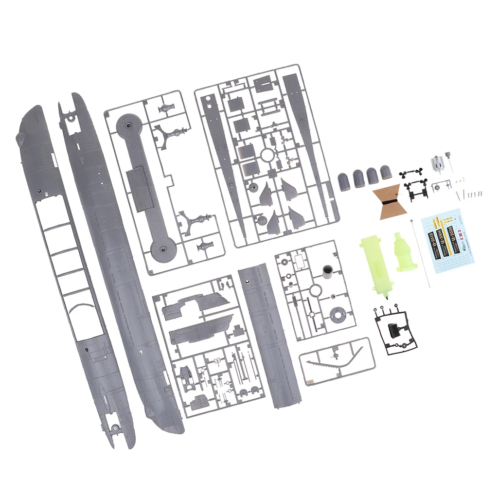 

1:144 Scale Warship World War II German U571 Boat Model Submarine Ship Plastic Assembly Model Kit Kids Electric Toys Gift