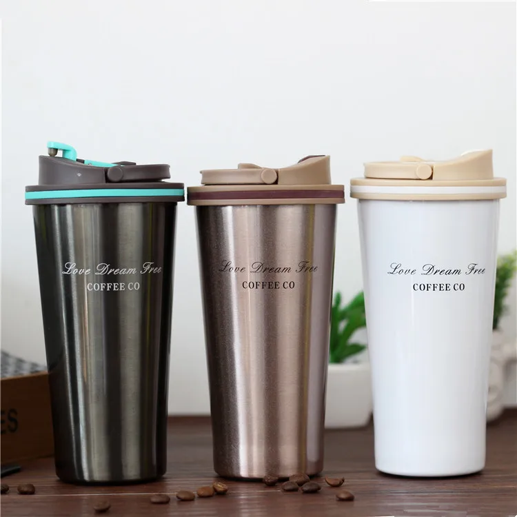

High Quality 500ML Stainless Steel Thermos Cups Vacuum Flasks Thermo Bottle Thermol Bottle Thermocup Travel Coffee Mugs