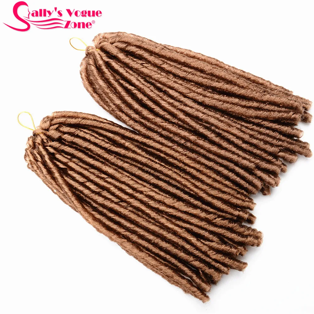 24 Roots Faux LocsCrochet Hair 18 Crochet Faux Lock Dreadlock Crochet Braids hair Extensions Synthetic Braiding hair Soft lock (155)_