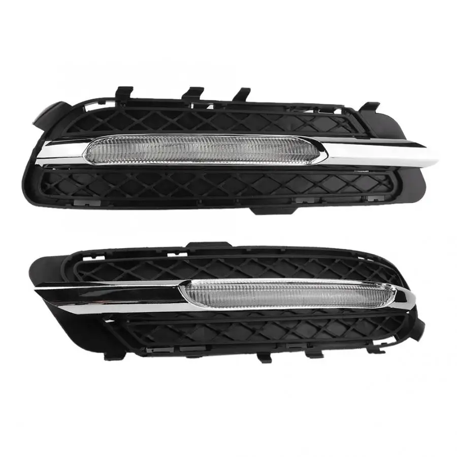 1 Pair Car LED Daytime Running Lights DRL Fog Light Fit for Mercedes-Benz W212 E250 E300 E350 2009-2013 2128851574 2128851674