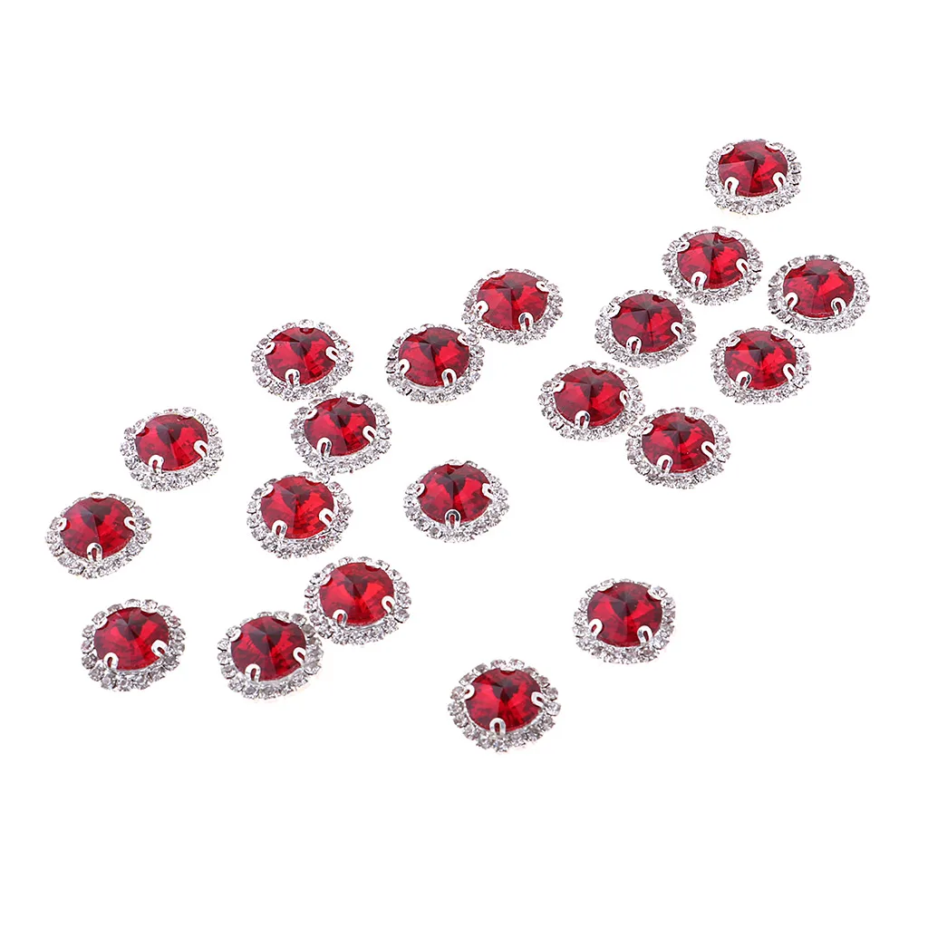 20Pcs Glass Rhinestone Sewing On Clothes Wedding Dress DIY Fashion Rhinestone Decoration Sticker Sewing Accessories