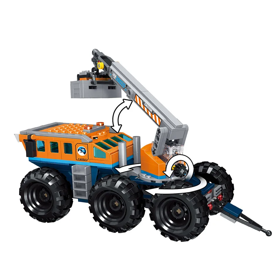 Cena Nowe miasto Arctic Exploration kompatybilny Legoing Arctic City 60195 Model klocki budowlane zabawki dla dzieci prezenty świąteczne 28020