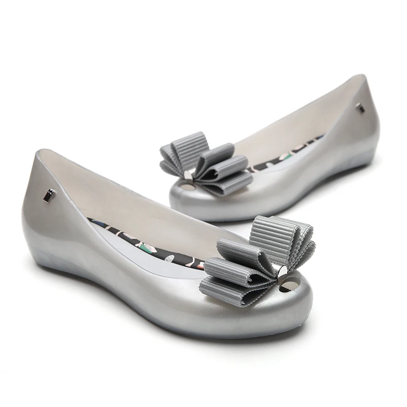 Melissa Mel Ultragirl/женские сандалии на плоской подошве с милым бантиком новинка