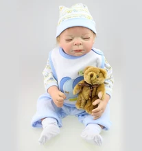 20″ Handmade Silicone Reborn Baby Doll Soft Full Body Lifelike Realistic Hobbies Baby Dolls Reborn Best Toys