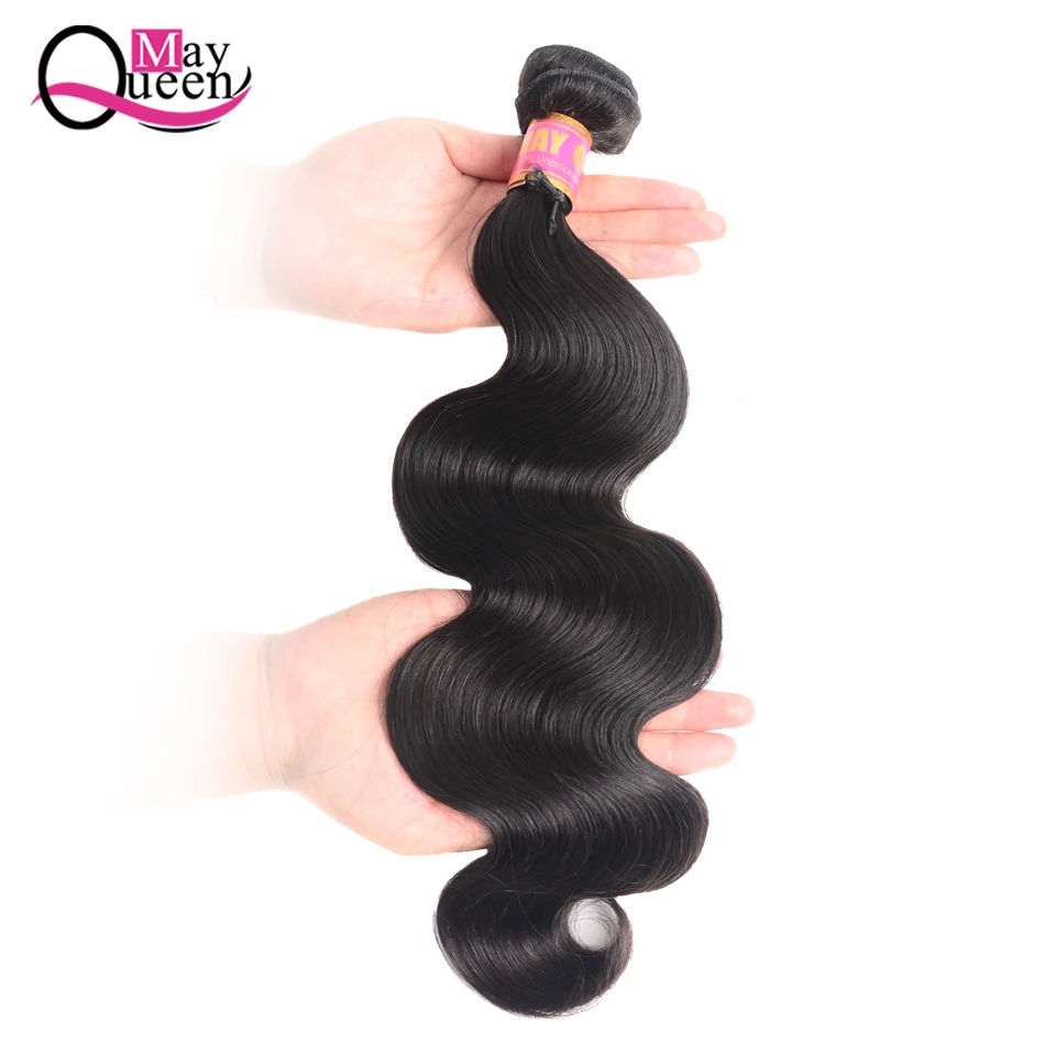 Malaysian Body Wave Hair 3/4 Bundles May Queen Remy Hair Weft Weave Extensions Natural Color Can Be Dyed 100% Human Hair Bundles