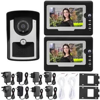 

Video Intercom 7inch LCD Video Door Phone Wired Intercom Doorbell Kit Home Entry System 1V2 810FC12 videocitofono
