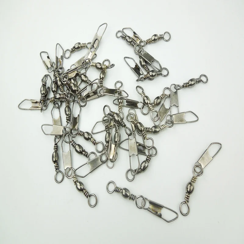 

100pcs/Lot,barrel swivel+safety snap,antirust fishing pin,main-line linker,65 mm,power is 74.96 LB