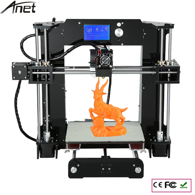 Best Offers Anet A6 Size 220*220*250mm 3D Printer Kit Reprap Prusa i3 DIY Full Kit free Filament 16GB SD Card & Software & Video&Tool Free