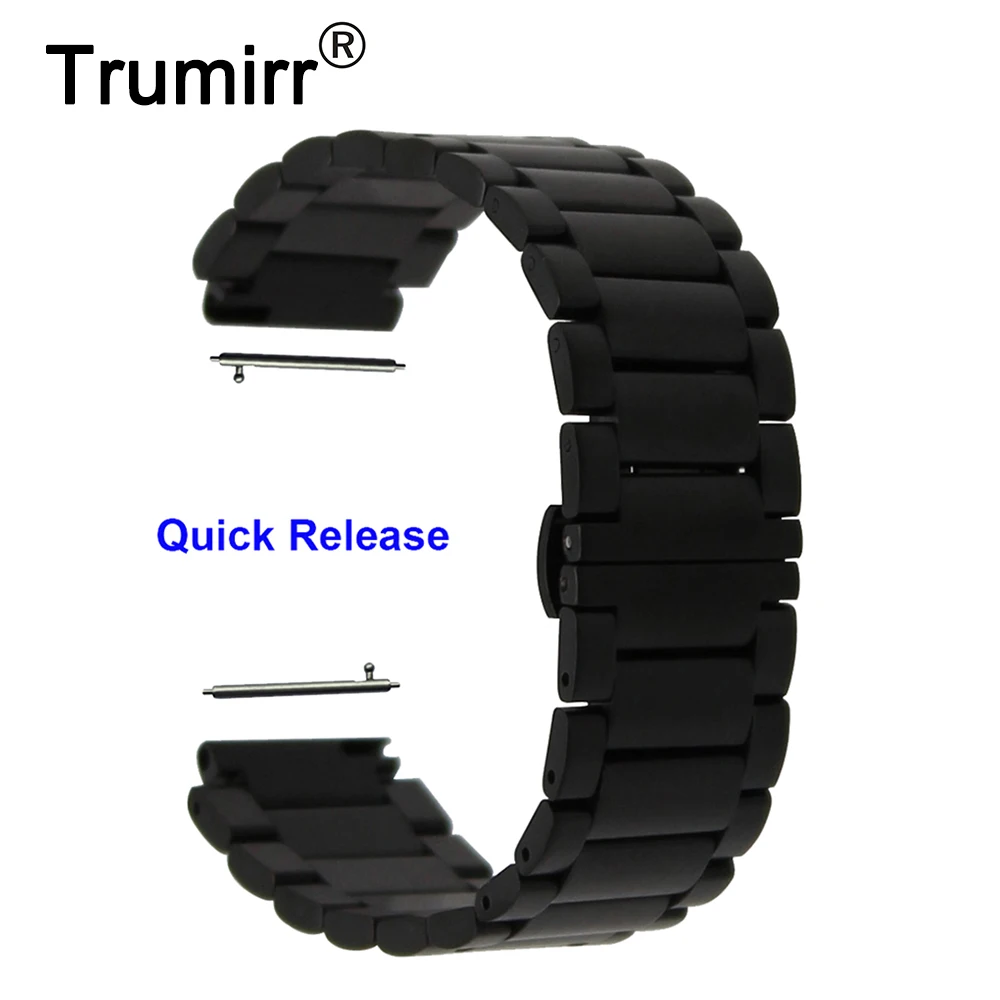 Quick Release Watch Band 18mm for Withings Activite / Steel / Pop Stainless Steel Strap