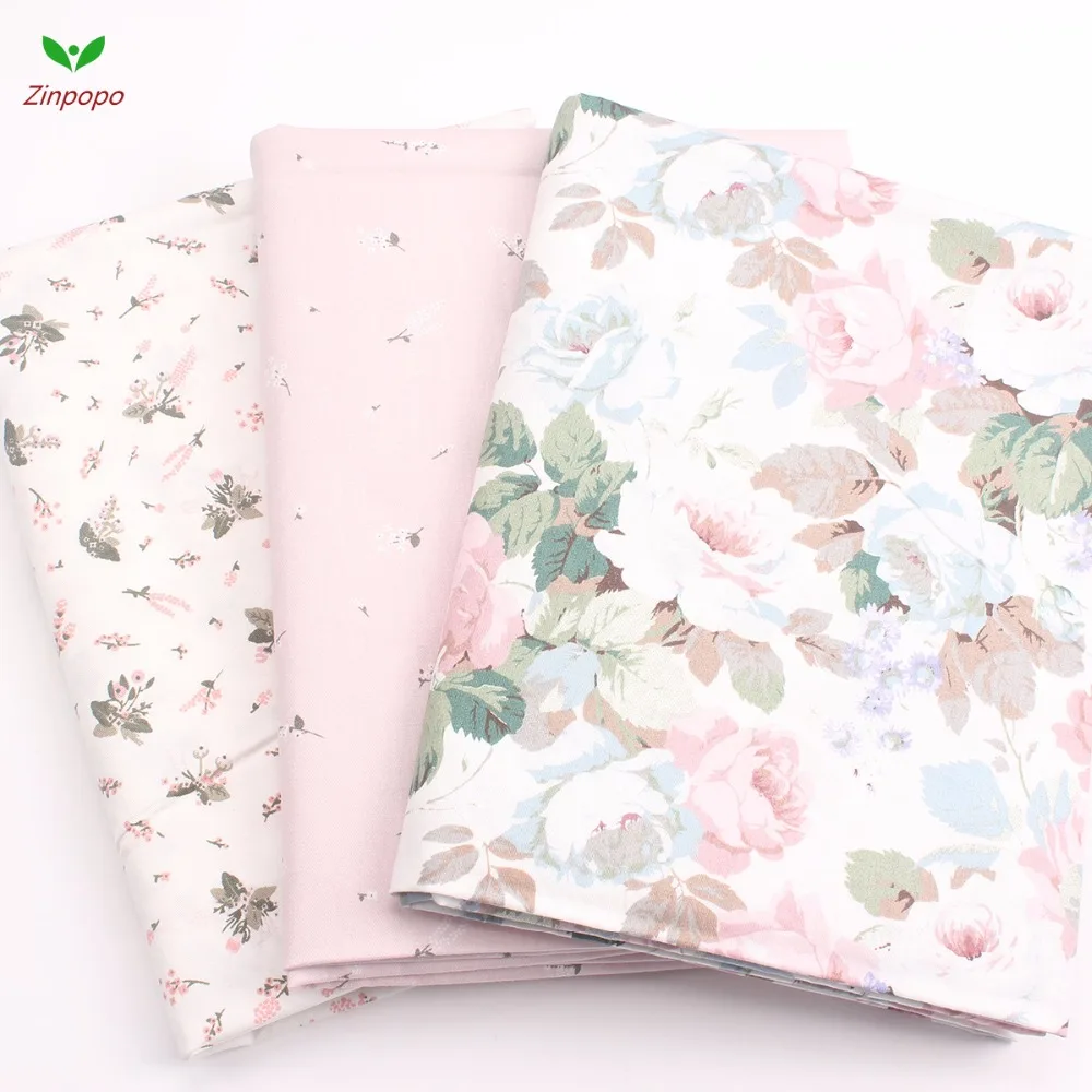 

New 3pic/lot 40x50cm Cotton Fabric for Sewing Quilting Patchwork Tissue baby dress Bedding tecidos DIY Doll cloth fabrics K315