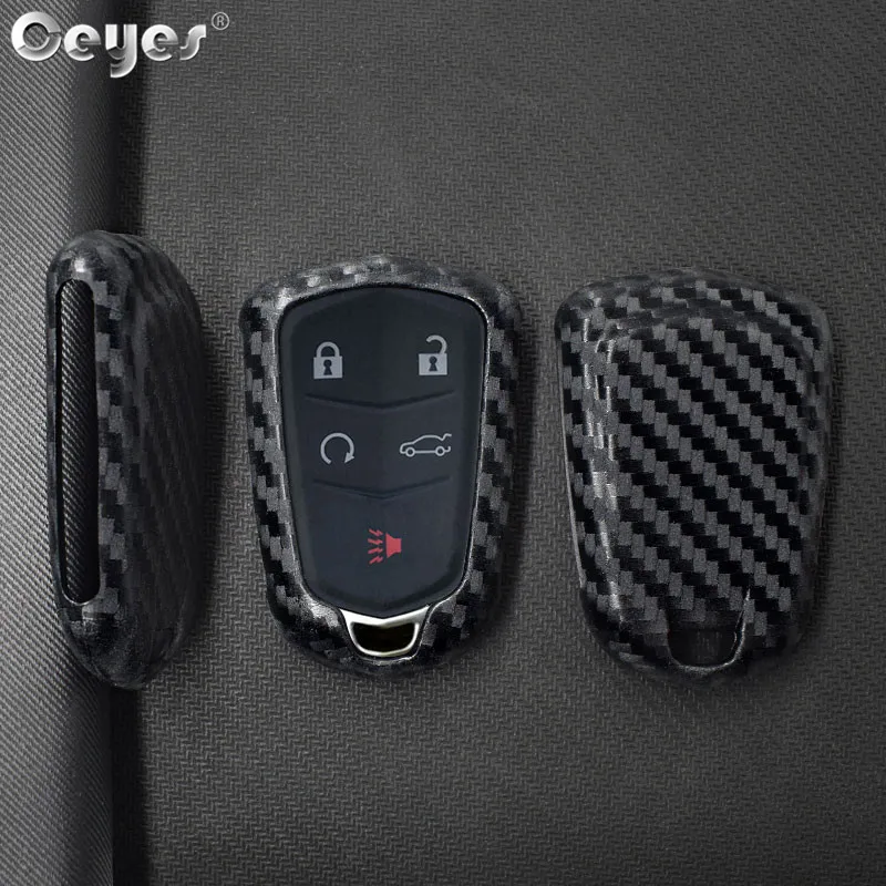 Car carbon fiber key cover for CADILLAC (5)