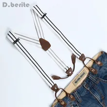 Мужские Регулируемые пуговицы для взрослых Пояс Эластичные подтяжки унисекс черно-белые подтяжки в полоску 3,5 см ширина BD769