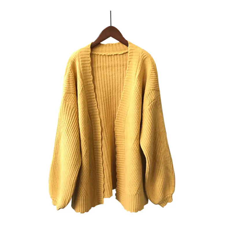 Apperloth Women Cardigans 2018 Autumn Winter Sweater Cardigan Solid Color Long Sleeve One Size Knitted Jacket Coat Loose Outwear Sweaters