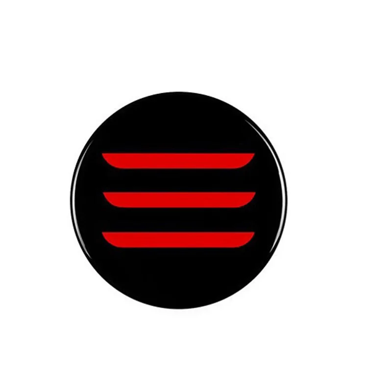 Новая 4 шт. Автомобильная гайка ступицы колеса Центральная крышка Стильный чехол черный белый красный для Tesla модель 3 58 мм колпачок колеса - Цвет: Black Red