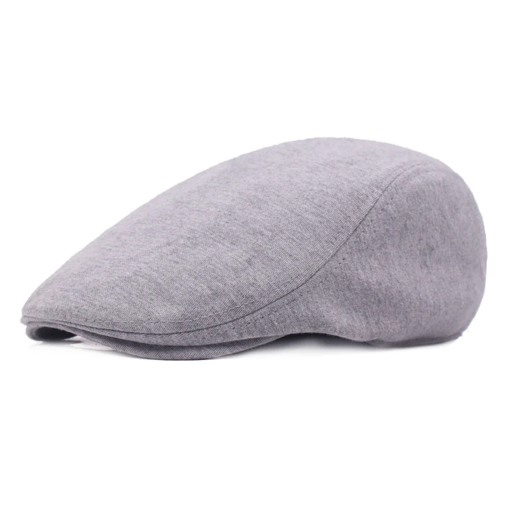 Light Gray Мужской классический хлопок газетчик такби плюща Козырек Гольф-Берет Бейсболка, защита от солнца CSHAT0502 - Цвет: Light Gray