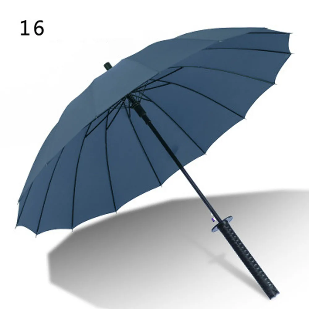 Японский самурайский зонт Анти-солнце зонт для взрослых Большая кривизна автоматический зонт самурайский меч ручка - Цвет: Зеленый