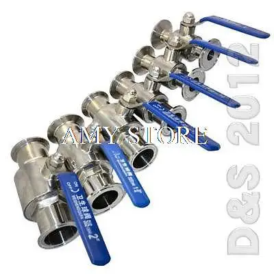 

3"  76MM  Sanitary Full Port Ball Valve Clamp Type Ferrule SS SUS304 New