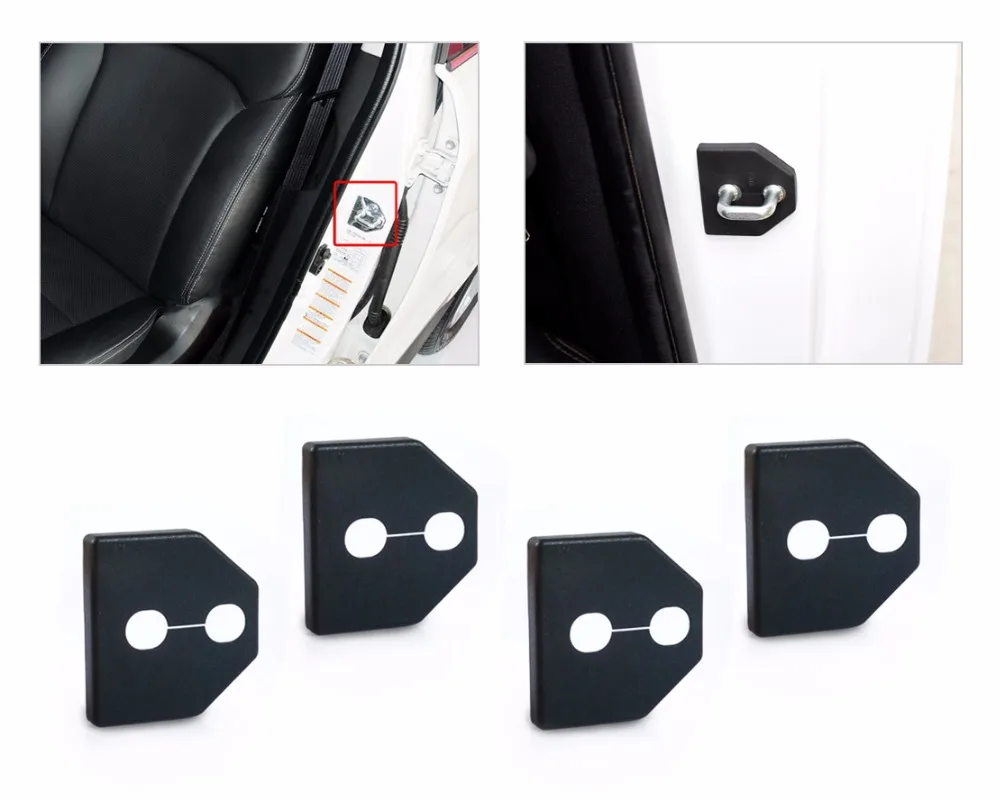 Buy CITALL 4PCS Car Door Striker Cover Lock Protector