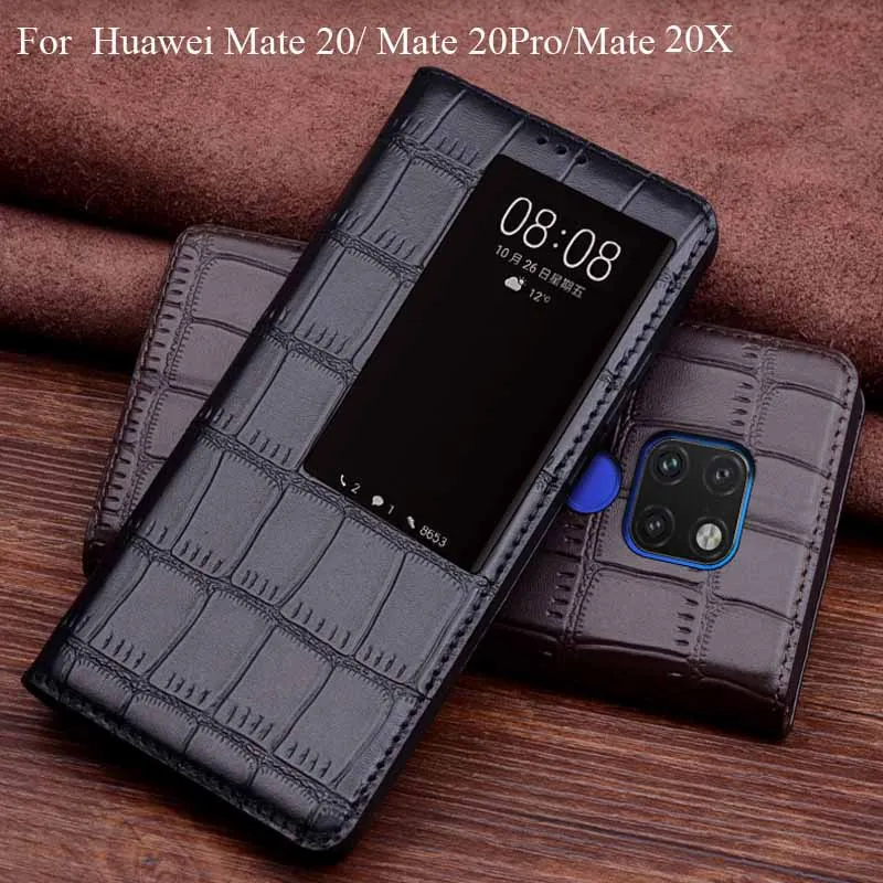 Шт. 2 шт. Натуральная кожа задняя крышка чехол для huawei mate 20 Pro 20Pro 20X coque capas флип