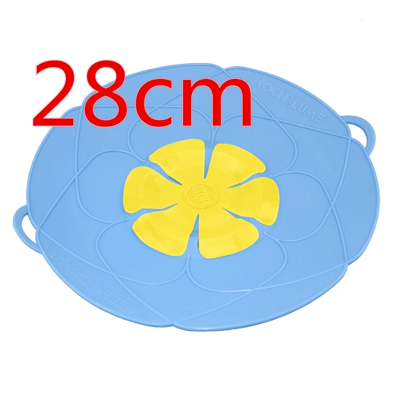 28cm Diameter Kitchen Gadgets Silicone Lid Spill Stopper Pot Cover Cooking Pot Lids Utensil Kitchen Accessories Cookware Tools